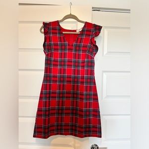 Vineyard Vines-Women Nantucket Tartan Flutter Sleeve Shift Dress-Size 4